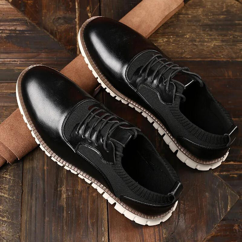 Męskie Syntetyczne Buty Sportowe | Niskoprofilowe Eleganckie Treningowe Obuwie