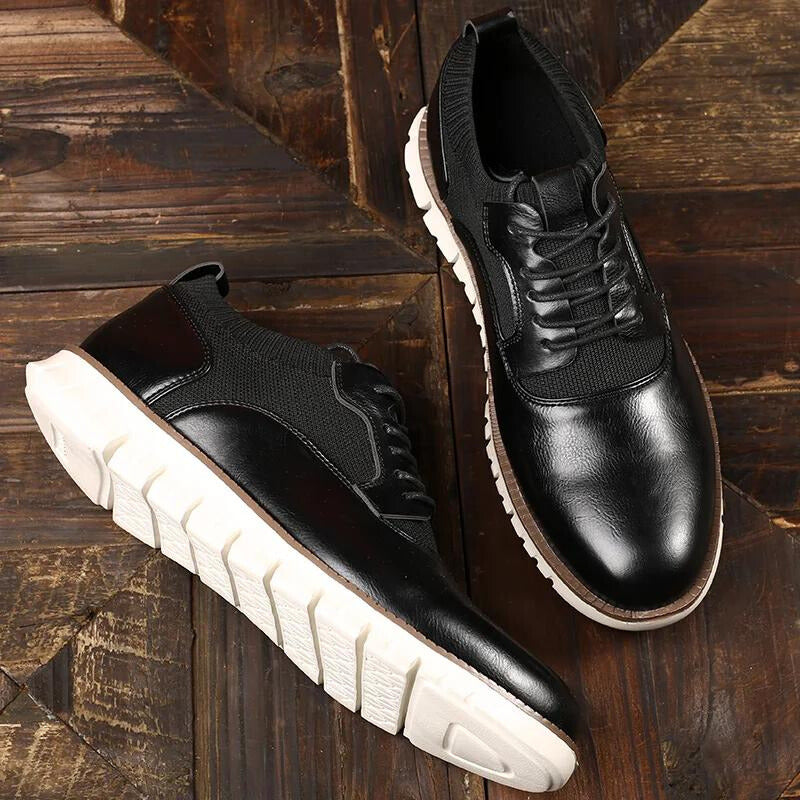 Męskie Syntetyczne Buty Sportowe | Niskoprofilowe Eleganckie Treningowe Obuwie