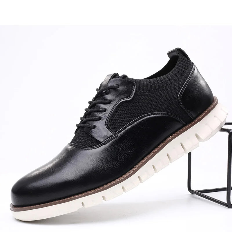 Męskie Syntetyczne Buty Sportowe | Niskoprofilowe Eleganckie Treningowe Obuwie