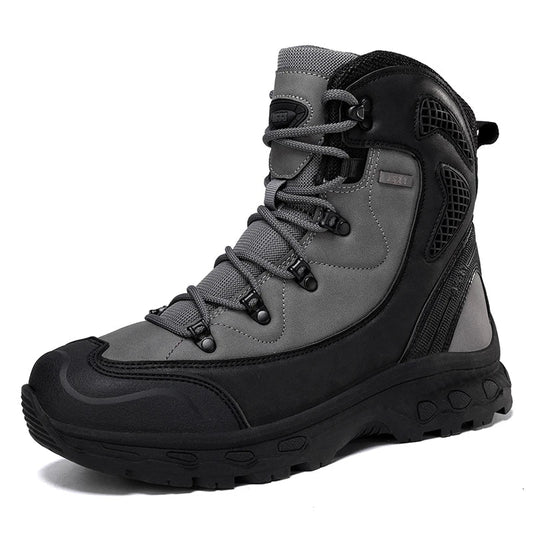 Męskie Syntetyczne Wysokie Buty Trekkingowe | Solidne i Wygodne Obuwie Outdoorowe