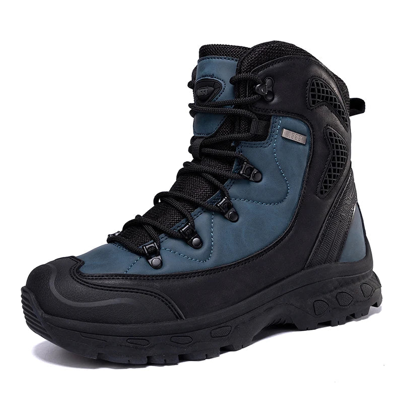Męskie Syntetyczne Wysokie Buty Trekkingowe | Solidne i Wygodne Obuwie Outdoorowe