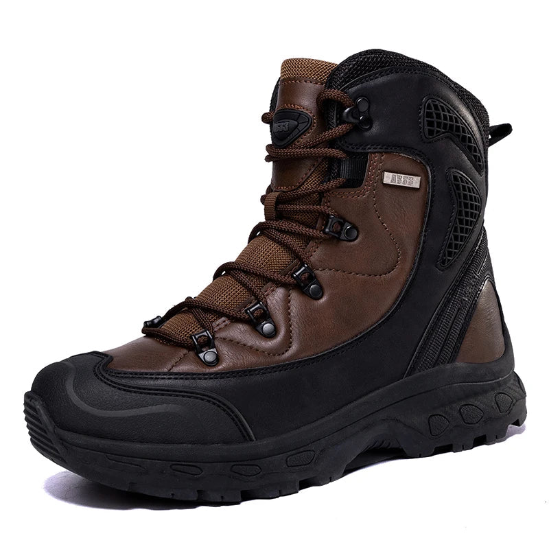 Męskie Syntetyczne Wysokie Buty Trekkingowe | Solidne i Wygodne Obuwie Outdoorowe