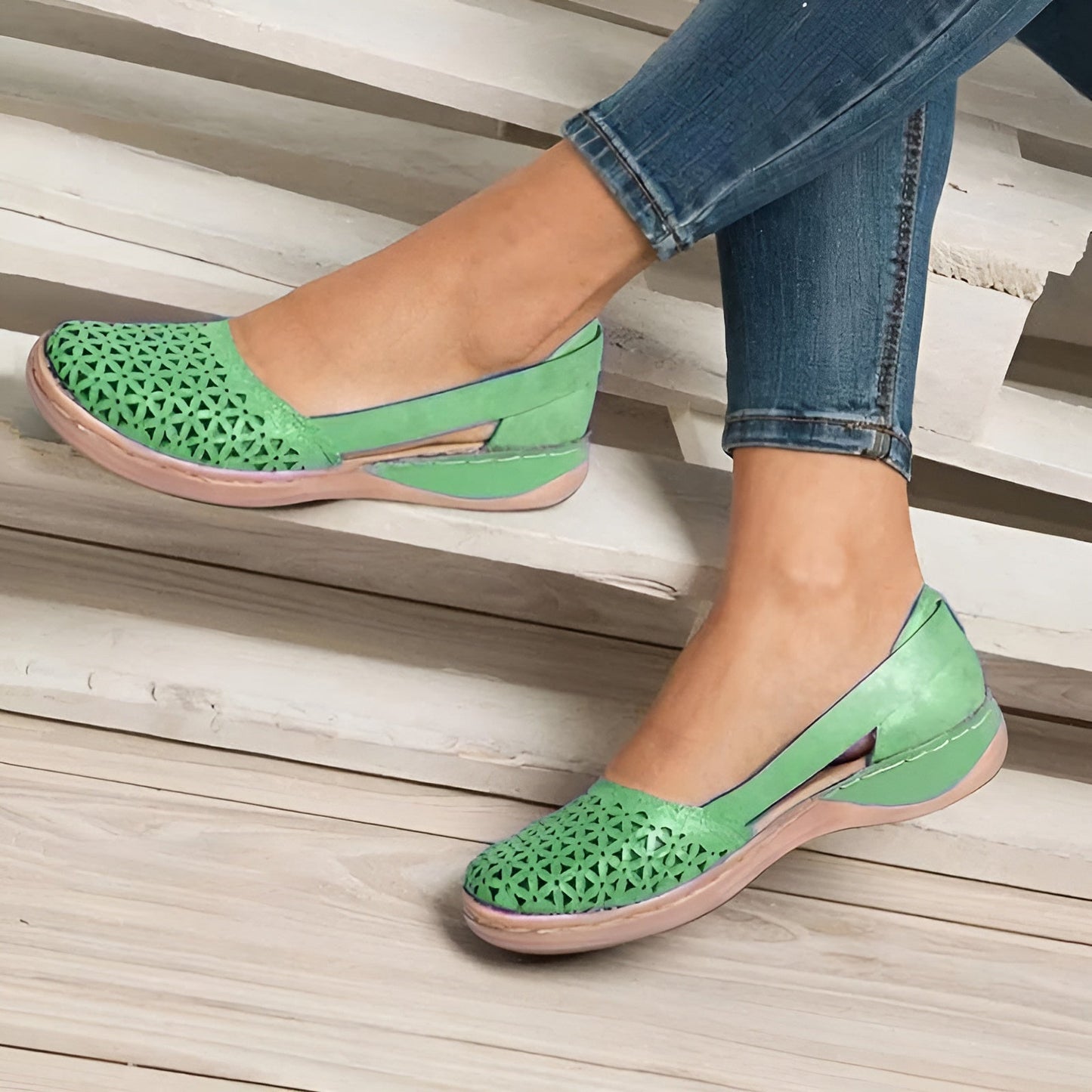 Mokasyny Damskie Skórzane | Eleganckie Ortopedyczne Buty z Pianką Memory Foam