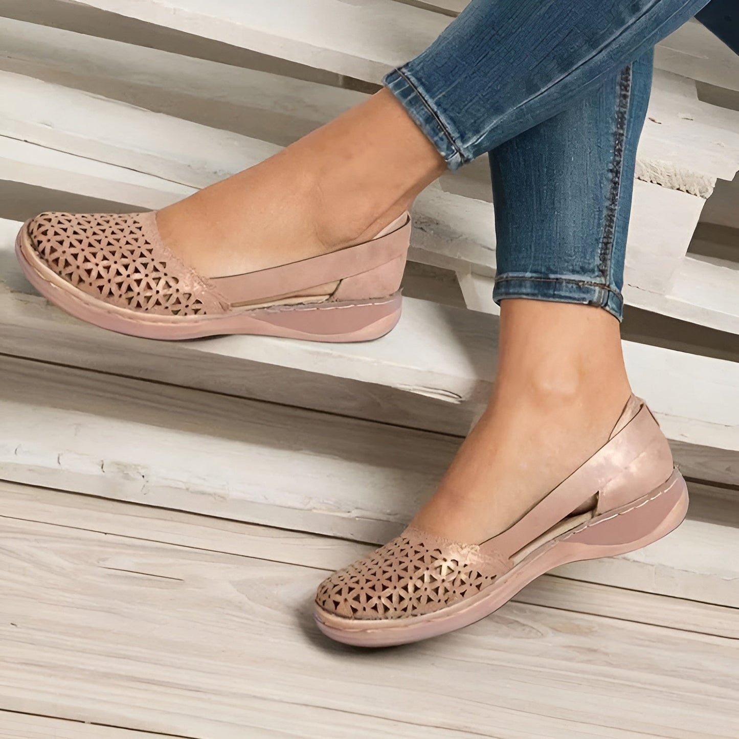 Mokasyny Damskie Skórzane | Eleganckie Ortopedyczne Buty z Pianką Memory Foam