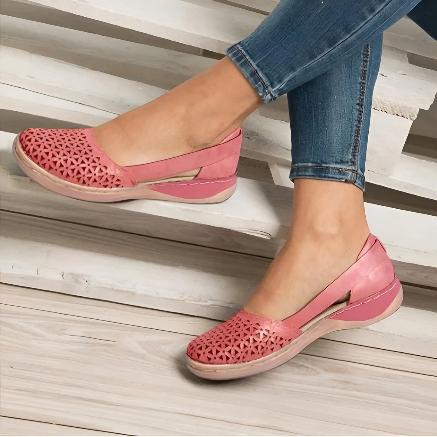 Mokasyny Damskie Skórzane | Eleganckie Ortopedyczne Buty z Pianką Memory Foam