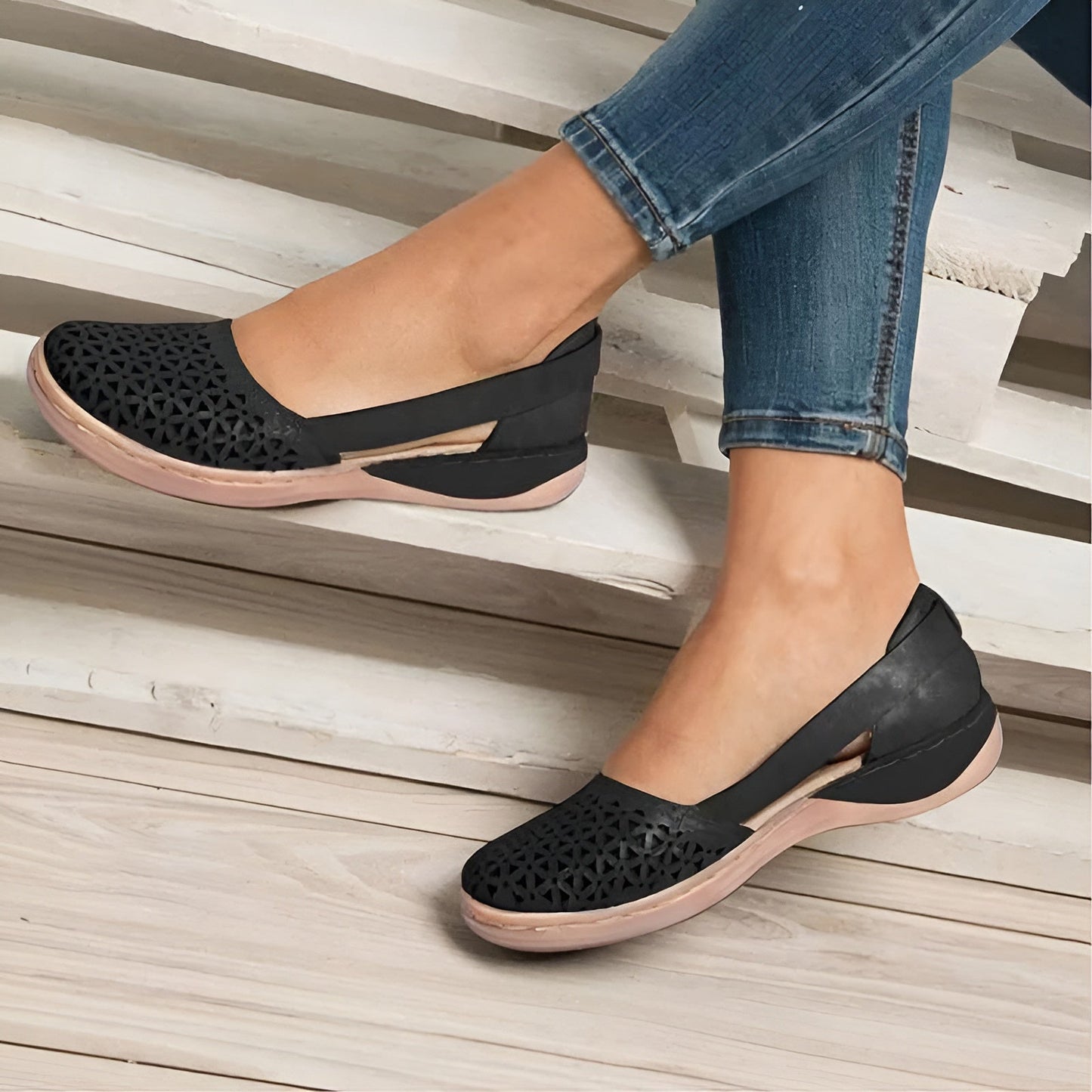 Mokasyny Damskie Skórzane | Eleganckie Ortopedyczne Buty z Pianką Memory Foam