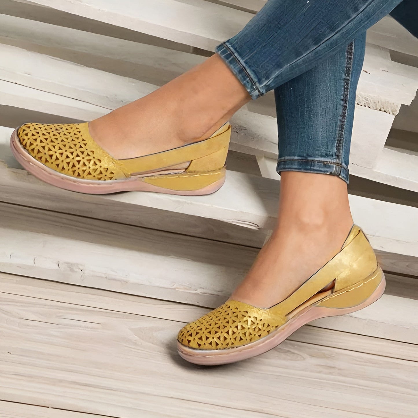 Mokasyny Damskie Skórzane | Eleganckie Ortopedyczne Buty z Pianką Memory Foam