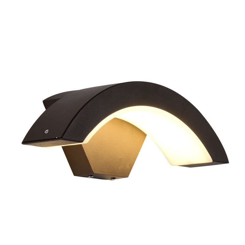NordicArc | Elegant Black Outdoor LED Wall Sconce with Motion Sensor