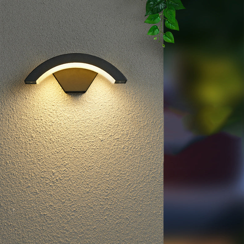 NordicArc | Elegant Black Outdoor LED Wall Sconce with Motion Sensor