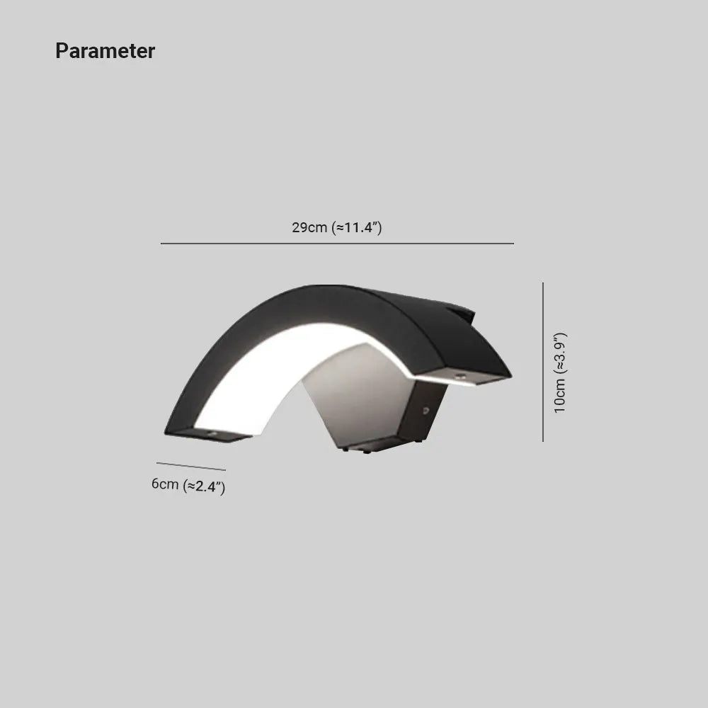 NordicArc | Elegant Black Outdoor LED Wall Sconce with Motion Sensor