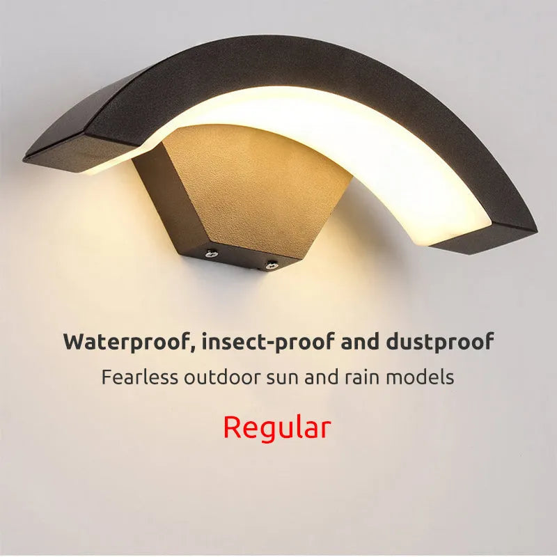 NordicArc | Elegant Black Outdoor LED Wall Sconce with Motion Sensor