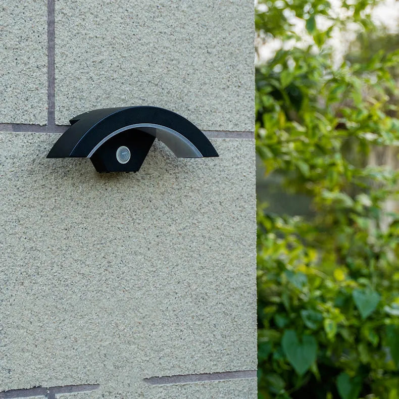 NordicArc | Elegant Black Outdoor LED Wall Sconce with Motion Sensor