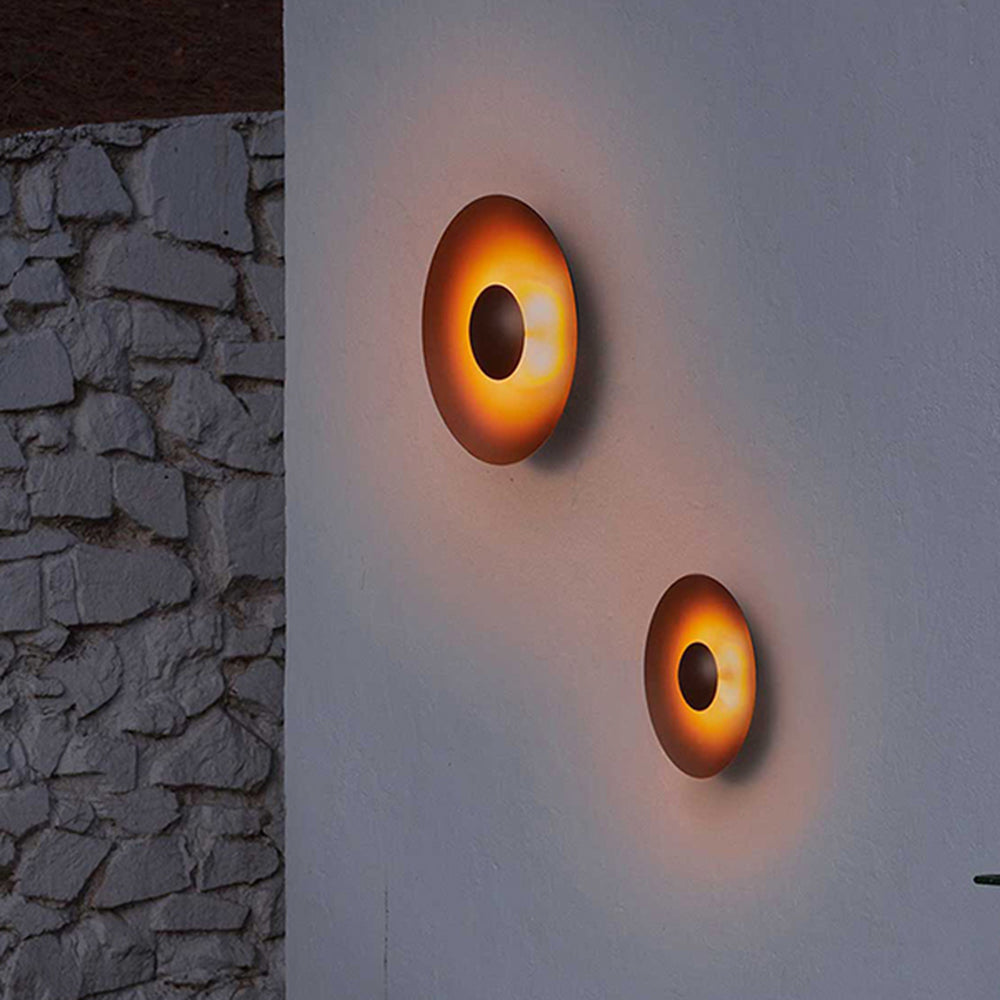 RayLight | Elegantna Okrągła Metalowa Lampa Ścienna Zewnętrzna