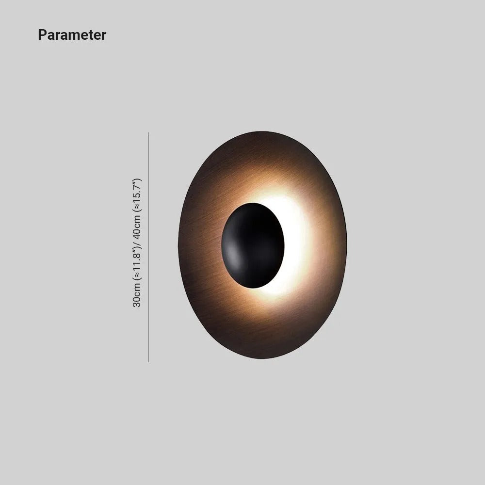 RayLight | Elegantna Okrągła Metalowa Lampa Ścienna Zewnętrzna