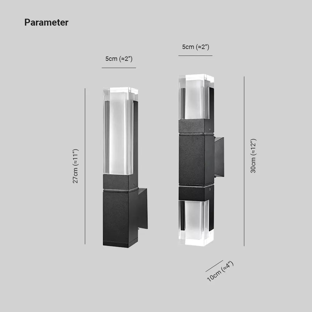 RayLight | Moderny Metalowy Kinkiet Zewnętrzny z Czujnikiem Ruchu