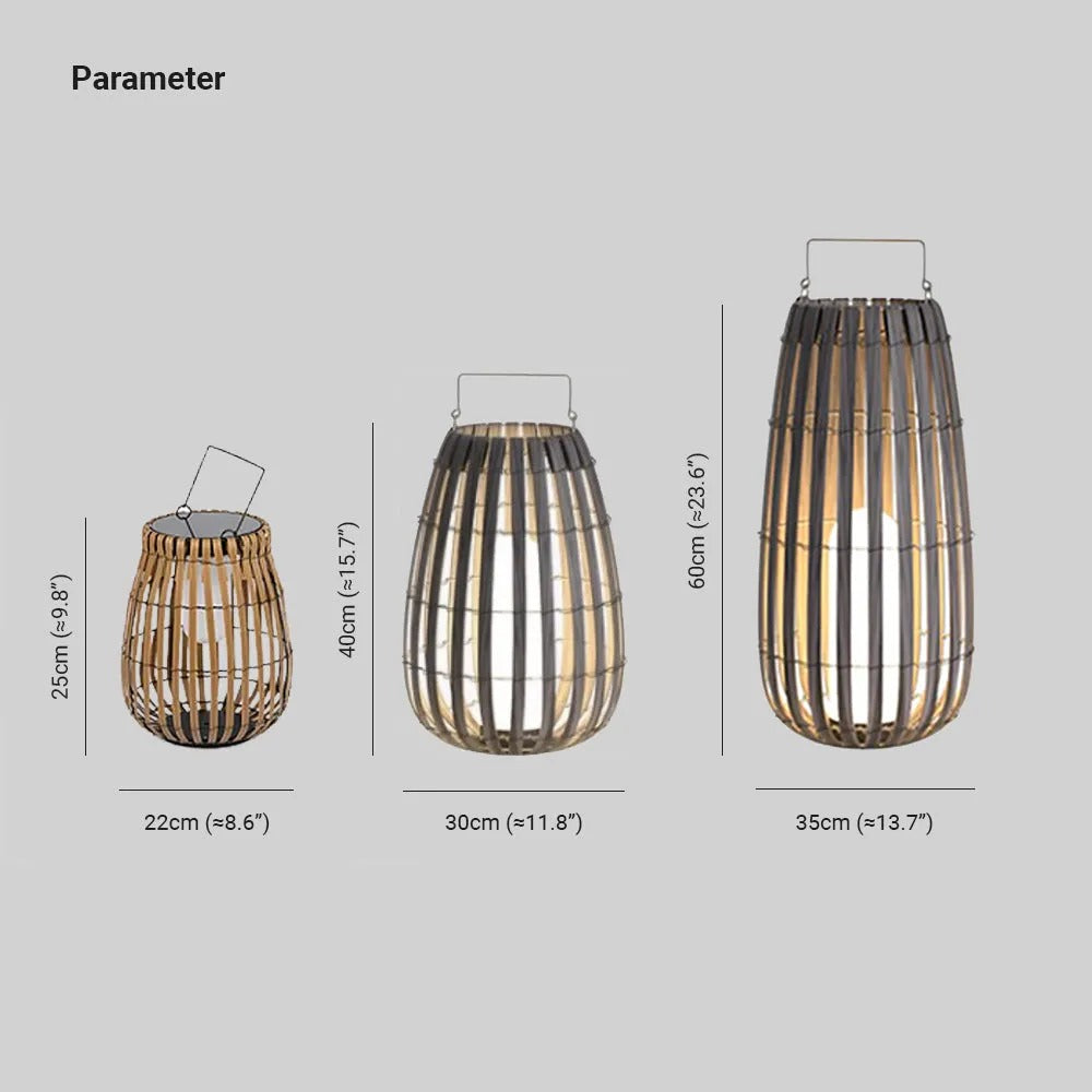 RayVintage | Elegancka Drewniana Lampa Ogrodowa z Naturalnym Urokiem