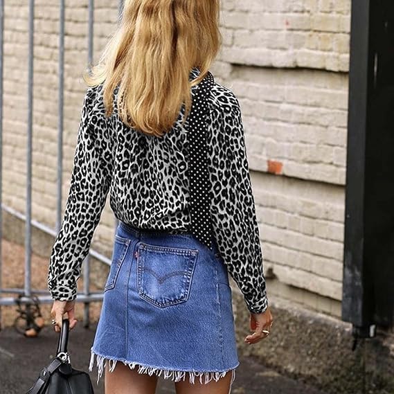 Women's Elegant Lion Print Blouse | Stylish Versatile Top