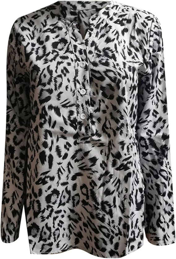 Women's Elegant Lion Print Blouse | Stylish Versatile Top