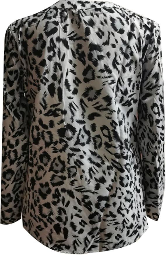 Women's Elegant Lion Print Blouse | Stylish Versatile Top