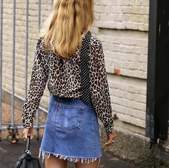 Women's Elegant Lion Print Blouse | Stylish Versatile Top