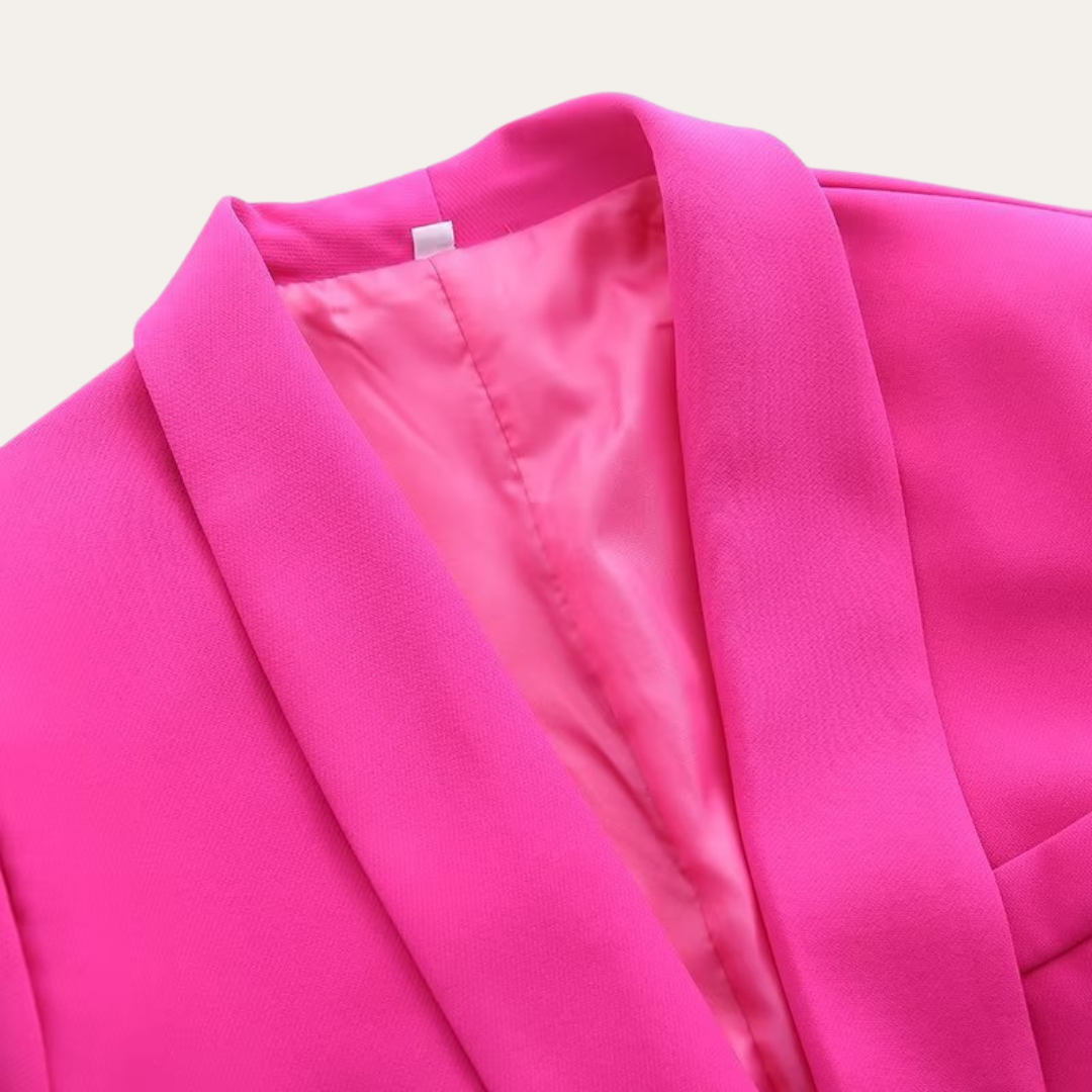 Zestaw Damski z Paskiem | Elegancka Marynarka i Szerokie Spodnie na Wiosnę Lato