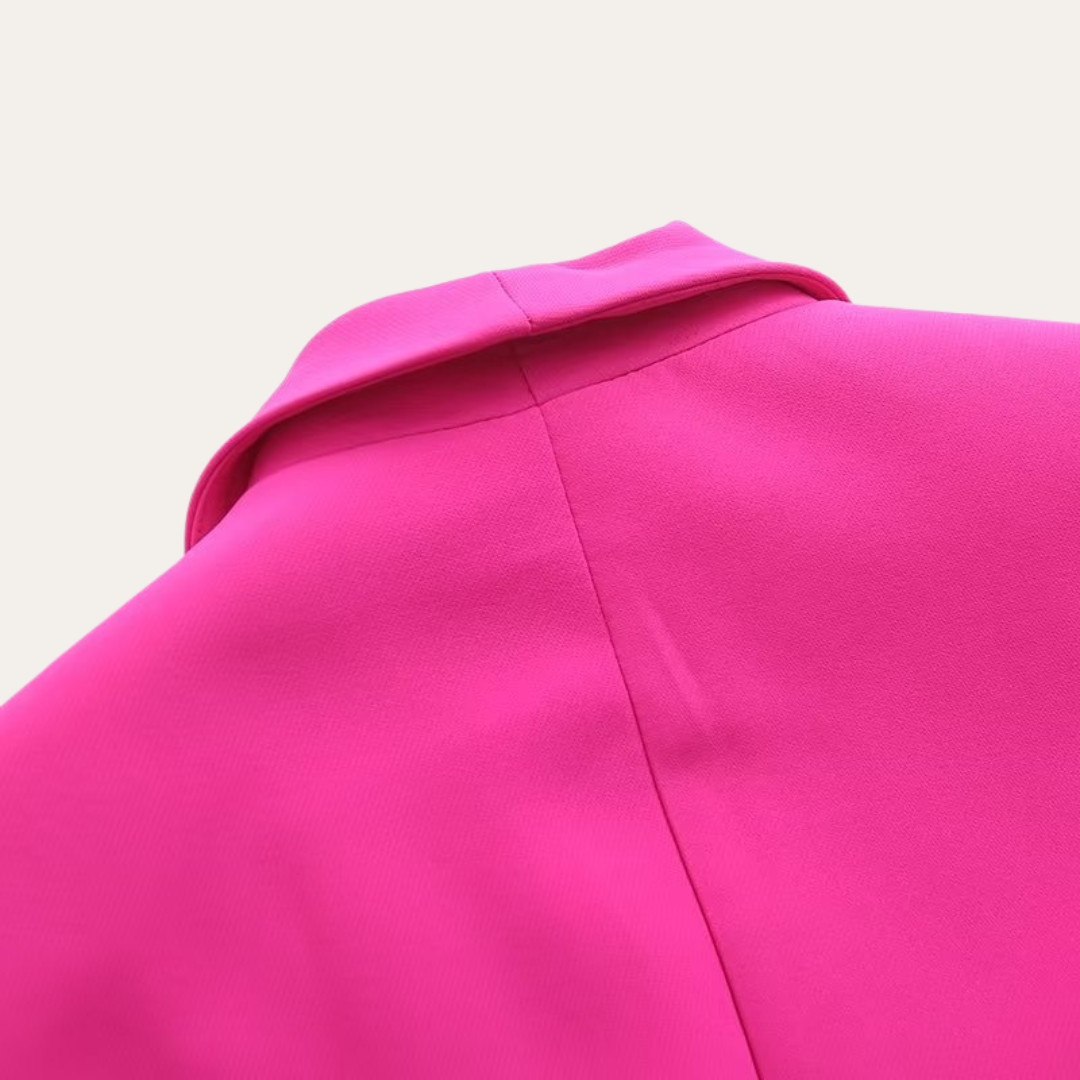Zestaw Damski z Paskiem | Elegancka Marynarka i Szerokie Spodnie na Wiosnę Lato
